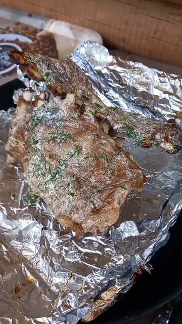Бараньи рёбрышки запечённые в тандыре.