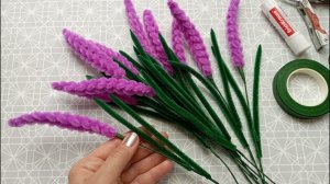 Лаванда из синельной проволоки. Небольшой мастер-класс.