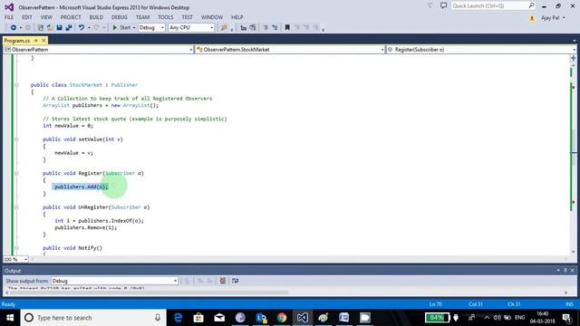 basic Observer Design Pattern C# смотреть онлайн