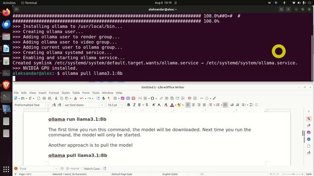 Install and Use Ollama and Llama 3.1 LLM in Linux Ubuntu from Command Line/Terminal смотреть онлайн
