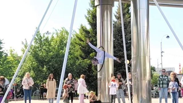 Открытое выступление. День защиты детей 2024, воздушная гимнастика, Тюмень смотреть онлайн