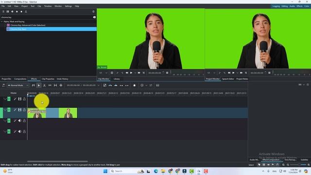 How to Remove Green Screen in Kdenlive using Chroma Key смотреть онлайн