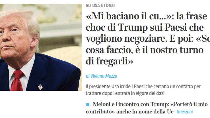 Dazi E Situazione Sul Fronte 9 Aprile 2025