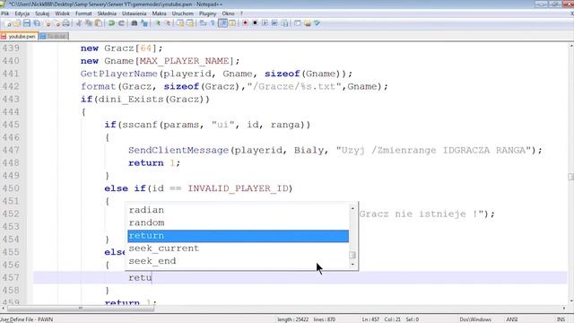 [STARE]Skryptowanie serwera SAMP #021 [Sezon 1] [POLish] [FULL HD] - Komenda /Zmienrange смотреть онлайн