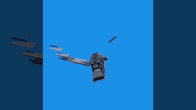 Lego Star Wars set 75155 Rebel U-Wing Fighter from 2016 underside 90° open wings смотреть онлайн