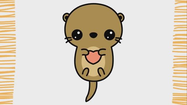 Как нарисовать ВЫДРУ KAWAII I шаг за шагом смотреть онлайн