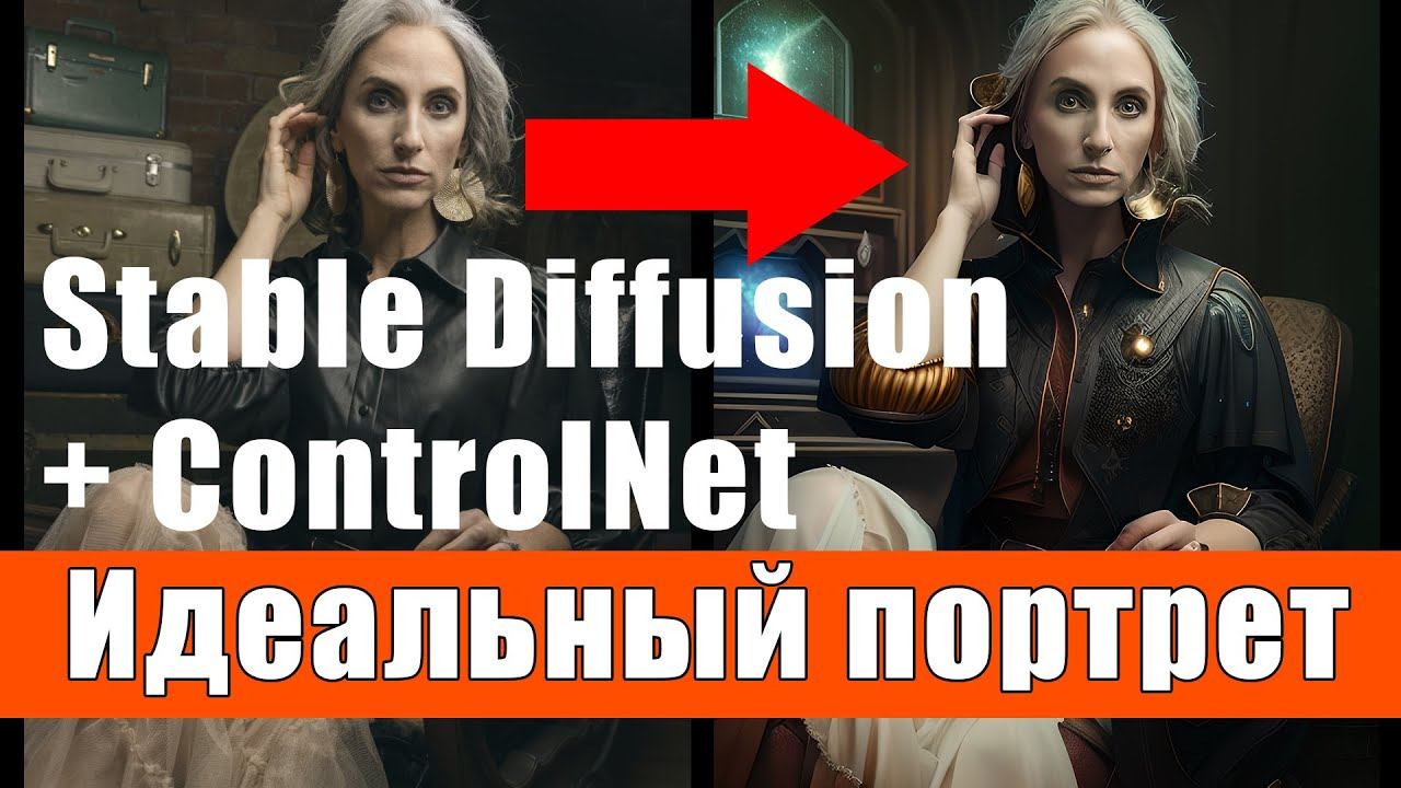Создание идеального портрета в Stable Diffusion и ControlNet смотреть онлайн