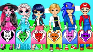 Спрунки (Incredibox Sprunki) 2 Становятся родителями; Маринетт, Эльза | Бумажные Идеи и Сюрпризы