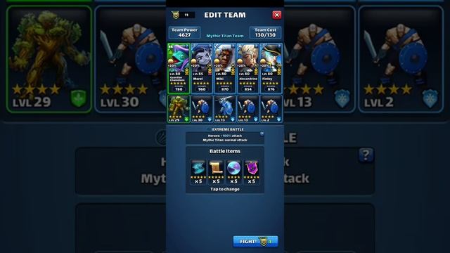 Mythic titan hits Jormungandr. Empires and Puzzles. смотреть онлайн