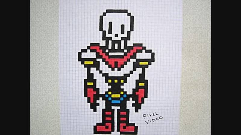 РИСУНКИ ПО КЛЕТОЧКАМ ПАПАЙРУС из Андертейл смотреть онлайн