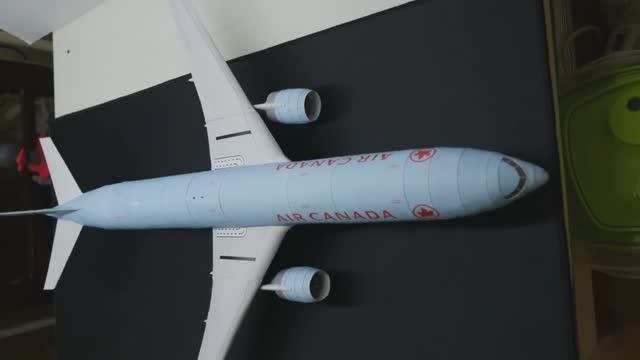 Boeing 777-300ER AIR CANADA. Бумажная модель. Масштаб: 1:120.
