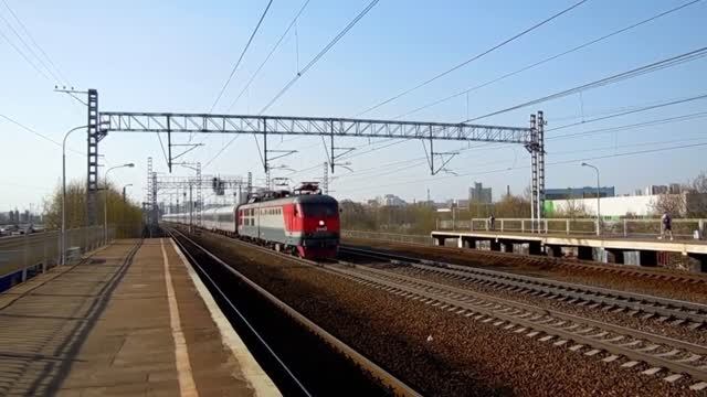 Ленинградское направление Октябрьской ж/д. Видео с поездами на о.п. НАТИ (с 2020 г. о.п. Лихоборы).