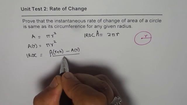 Instantaneous Rate of Change of Area of Circle equals Circumference смотреть онлайн