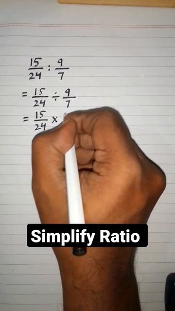 Simplify Ratio of 15/24:9/7 || Exercise 9A || Question 1(b) || O Level Maths D1 смотреть онлайн