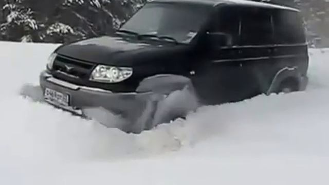 УАЗ Patriot Блокировки зимой !