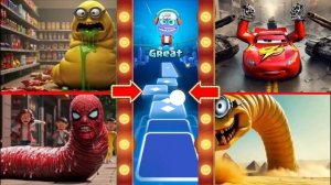 Пародия на миньонов-КИБЕР-ЧЕРВЕЙ🆚 Танк Маккуина🆚 ЧЕРВЬ-ПАУК🆚 КИБЕР-ЧЕРВЬ