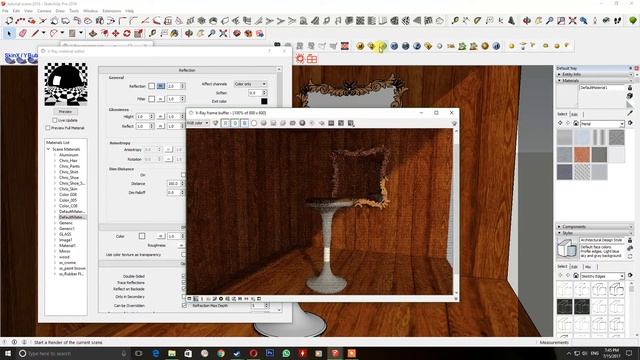 Learn to create Mirror Material Tutorial - Vray 2.0 and Sketchup 2016 смотреть онлайн