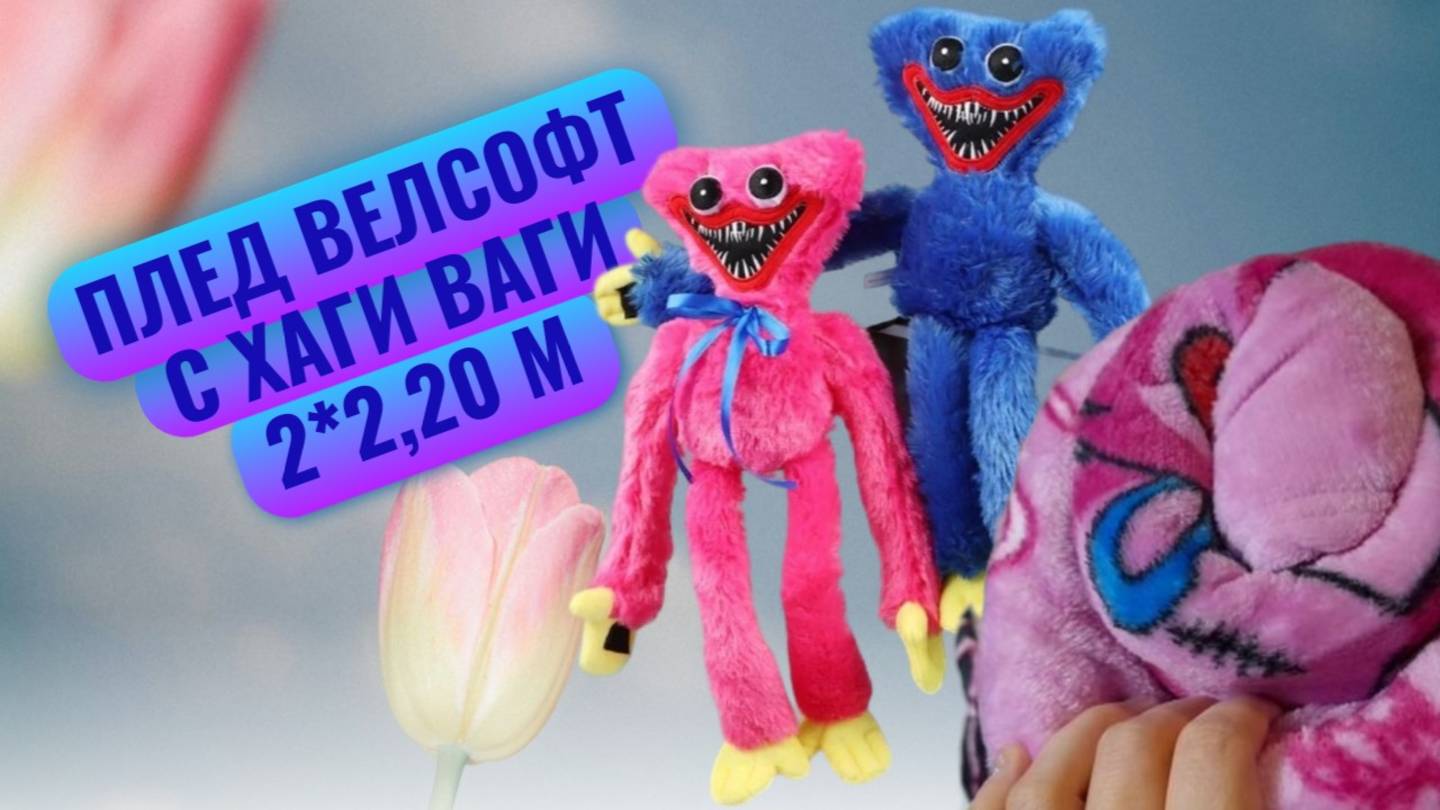 Новый плед велсофт с Хаги Ваги, 2*2,20 м смотреть онлайн