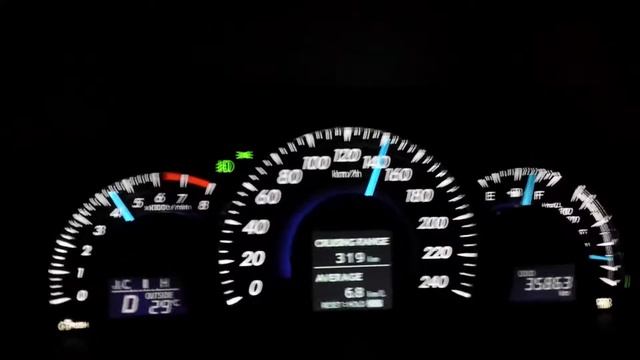 Toyota Camry 2.5 AT 2012 Speed Test 0-145kmh смотреть онлайн