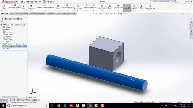 L1: Hole Shaft Assembly | SolidWorks Tutorial | SolidWorks Beginner | Part | Drawing | Assembly смотреть онлайн