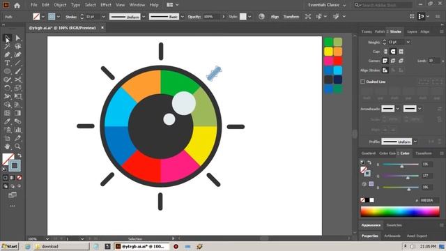 Desain vision idea | Flat Icon Adobe Illustrator смотреть онлайн