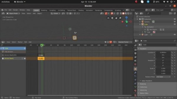 Blender - NLA Editor / Anim layer