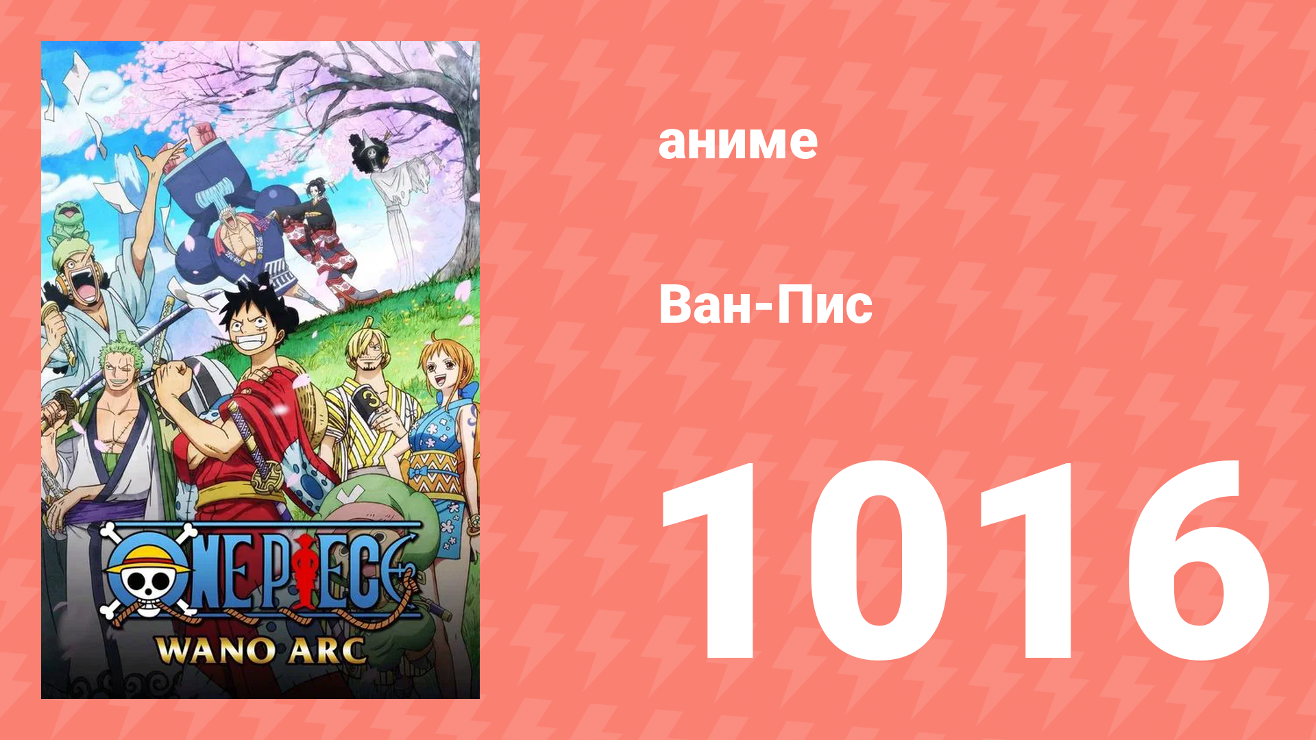 Ван-Пис 1016 серия (аниме-сериал, 1999) смотреть онлайн