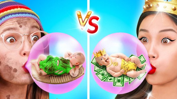 123 GO! — Богатая и бедная беременная | Лайфхаки и смешные истории