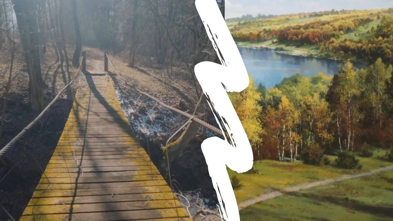 Нашли заброшенную тропинку в лесу из картины Василия Поленова "Золотая осень" / музыкальный Влог смотреть онлайн