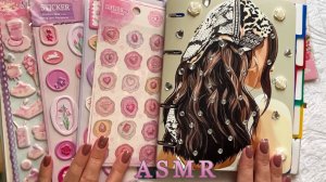 ЗАЛИПАТЕЛЬНОЕ ASMR МУРАШЕЧНО ОФОРМЛЯЮ БЛОКНОТ КЛЕЮ НАКЛЕЙКИ 1час 15мин😴/ ASMR Journal with Me