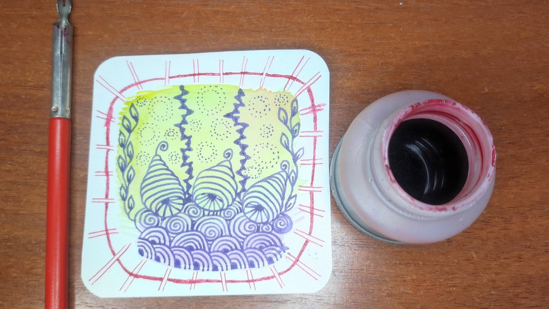 Рисую пером тангл Eifhant смотреть онлайн