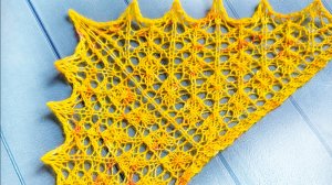 Ажурная шаль . Описание Вторая часть