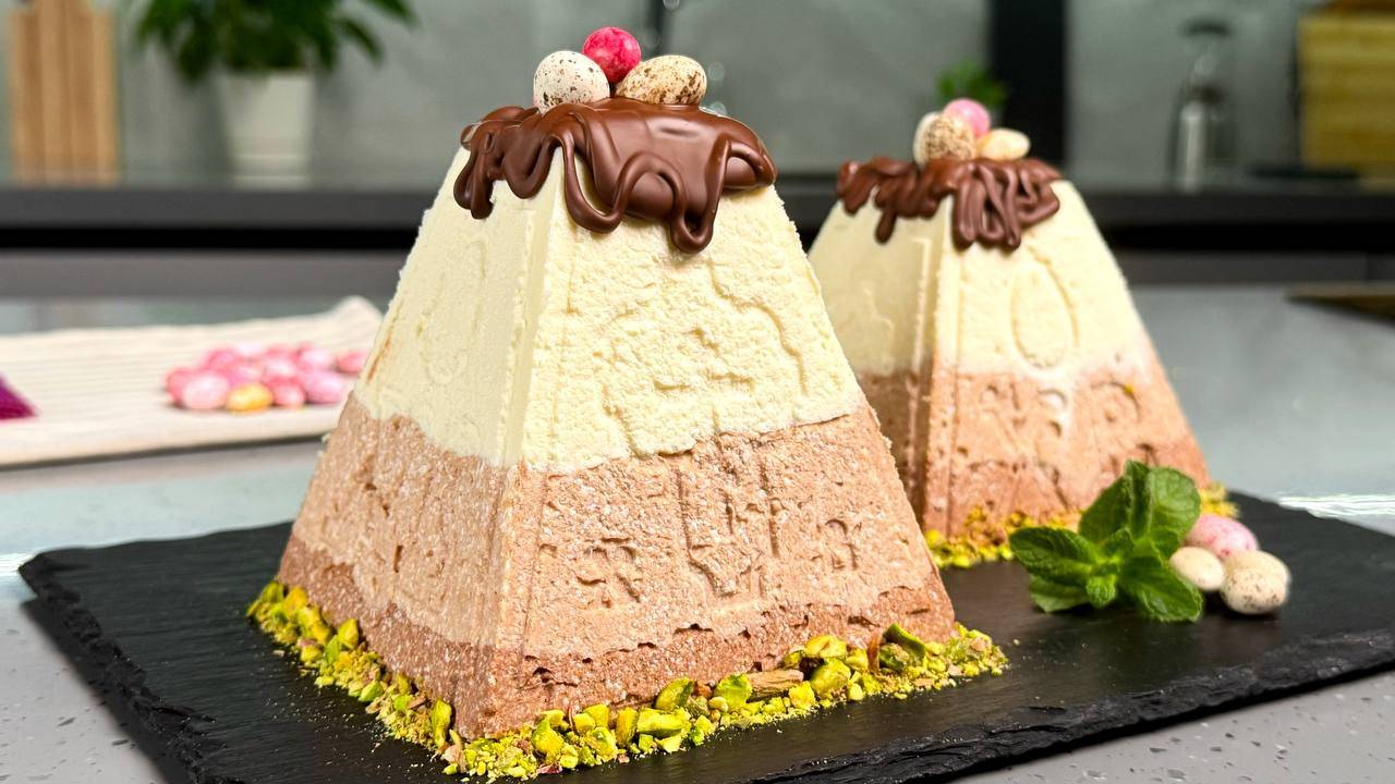 Творожная Пасха "Три шоколада" , рецепт простой и марля не нужна! Очень вкусно и просто! смотреть онлайн