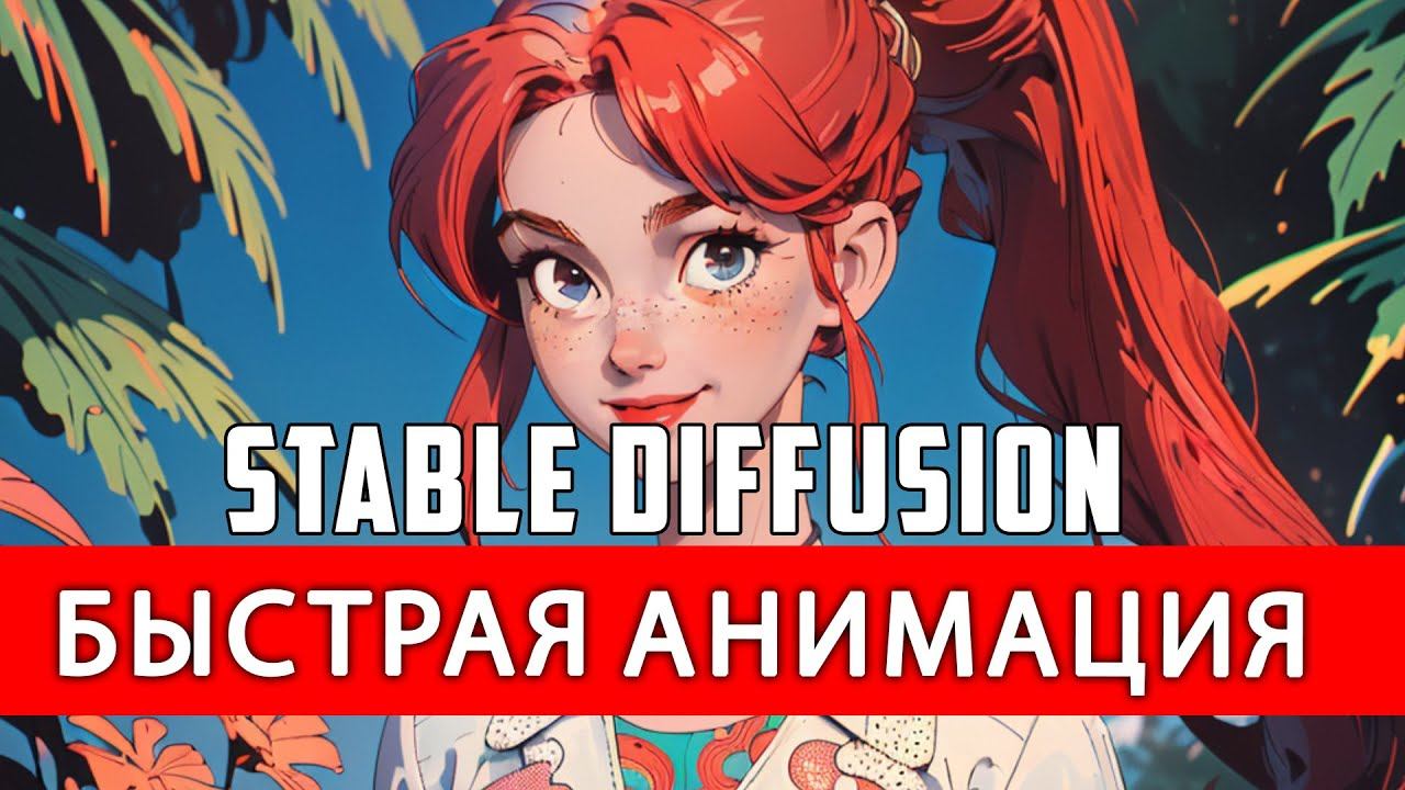 Как создать быструю AI анимацию в Stable Diffusion смотреть онлайн