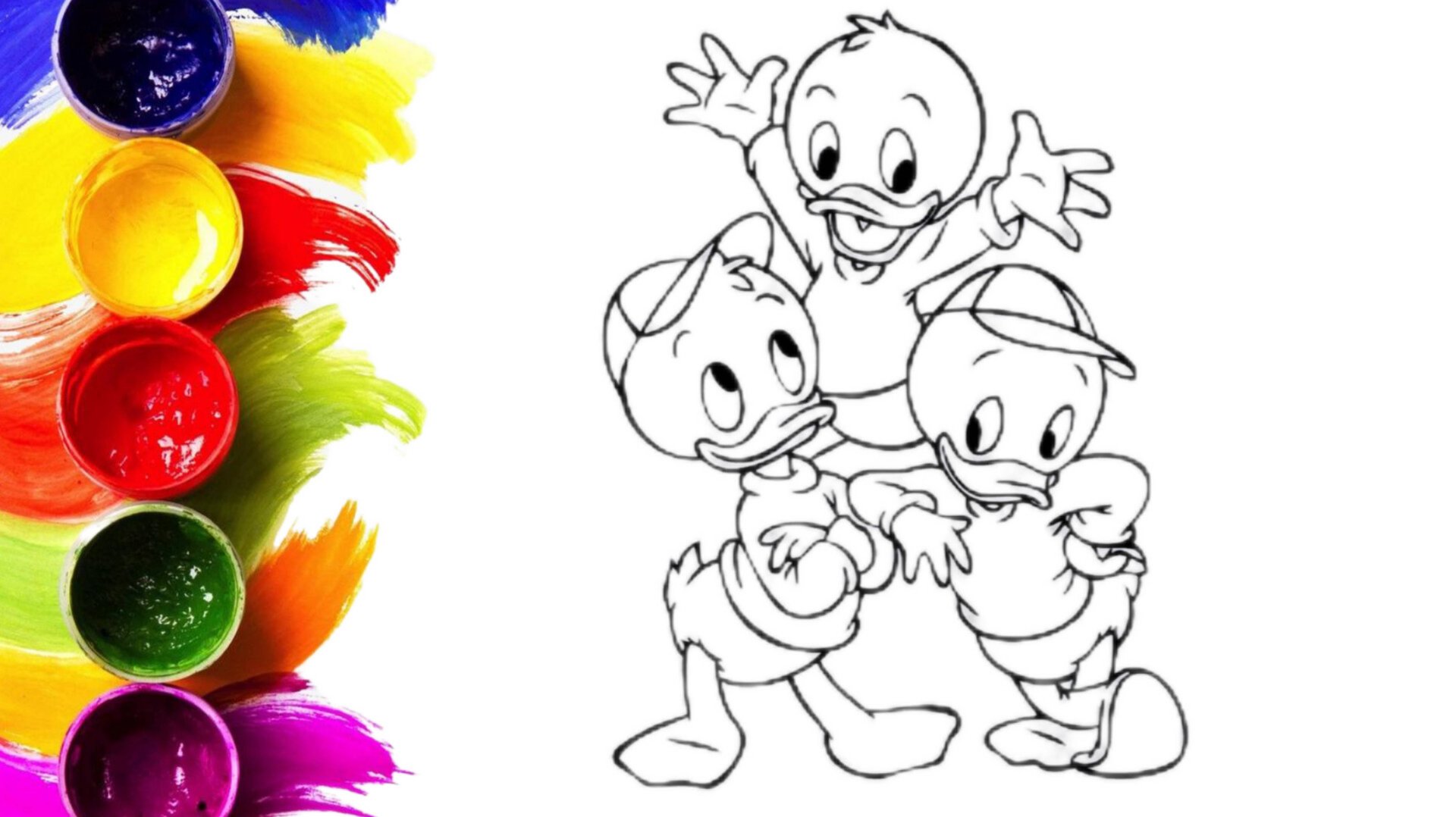 Утиные истории Walt Disney раскраска для детей/рисование смотреть онлайн