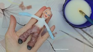 Как сделать варежки, валенки и штаны из ваты для ватной игрушки. Ватные игрушки своими руками.