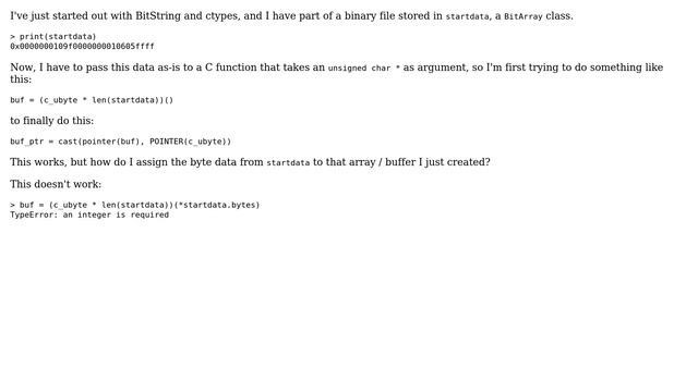 How can I convert a BitString to a ctypes Byte Array? смотреть онлайн