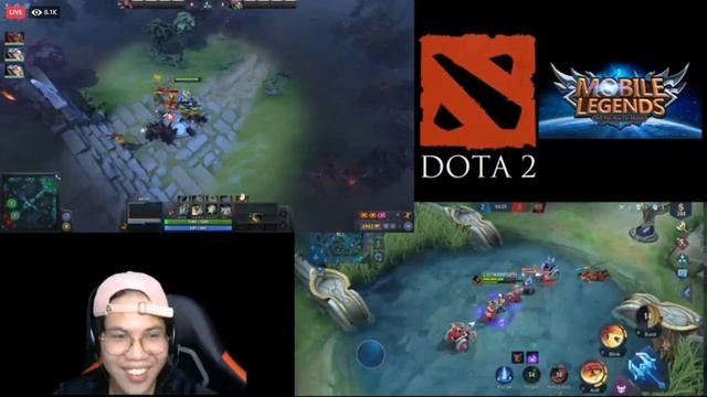 WAMPIPTI naglaro nang MOBILE LEGEND at DOTA 2 nang sabay ( 1V1 with BADMAN ) смотреть онлайн