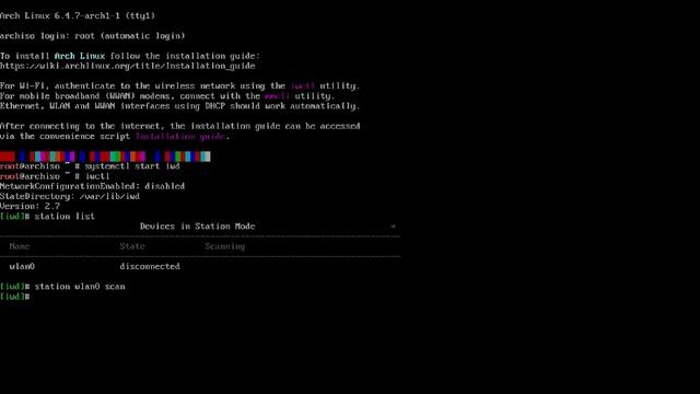 Connect to WiFi on Arch Linux Installer (archiso) смотреть онлайн