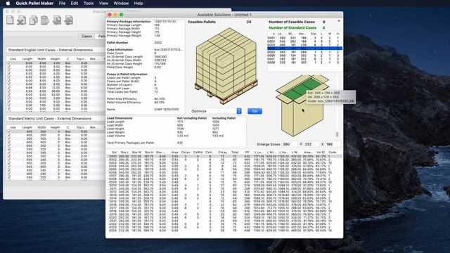 Quick Pallet Maker Example 02: Rectangular Packages into Boxes into Pallets смотреть онлайн