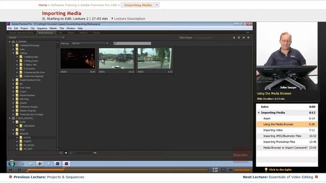 "Importing Media" | Adobe Premiere Pro CS6 with Educator.com смотреть онлайн