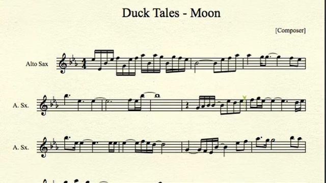 Duck Tales The Moon For Alto Sax