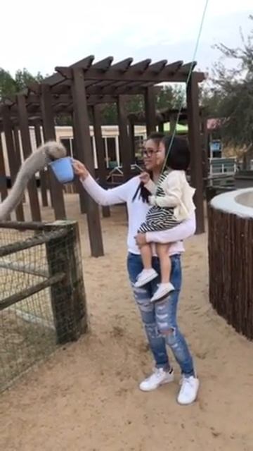 Julia and Mama Feeding the Emu at Posh and Paws смотреть онлайн