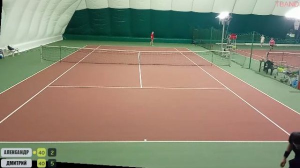 Теннис онлайн трансляция тренировочный любительский матч Дмитрия и Александра computer vision tennis