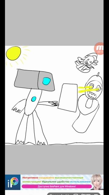 нарисовал серию где было сражение камера мена титана и Джи мена @tok7777