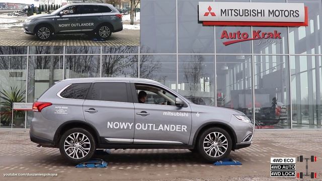 Тест Mitsubishi Eclipse Cross S-AWC 2018 года против Outlander AWC - 4x4 на роликах