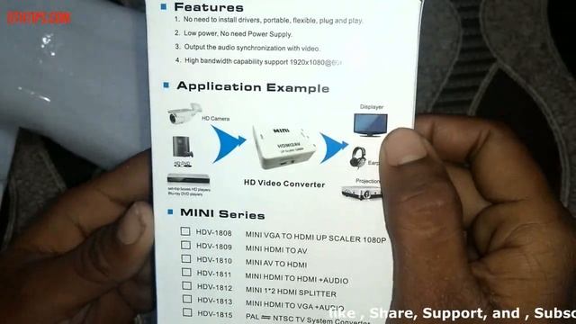 HDMI To AV Converter (Input : HDMI - Output: AV) Unboxing смотреть онлайн