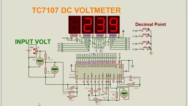 ICL7107 | TC7107 | Digital Voltmeter (DC)