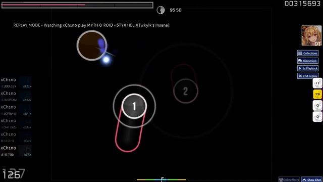 [osu!] STYX HELIX wkyik`s Insane 116pp リベンジ！ смотреть онлайн