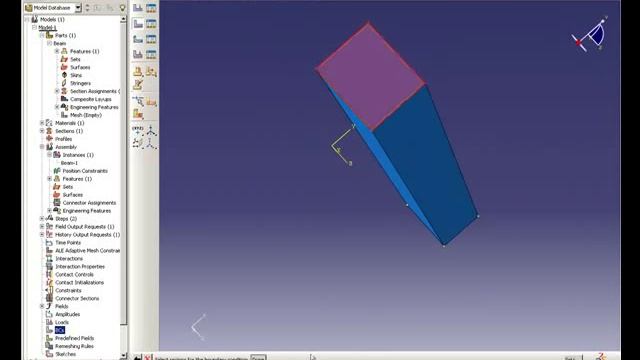 Cantilever Beam Tutorial 2 abaqus wmv смотреть онлайн